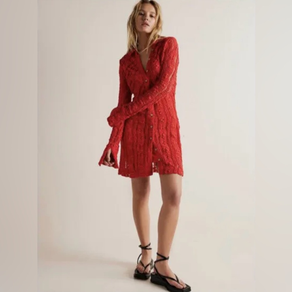 NWT Free People Shayla Lace Mini Dress Size S